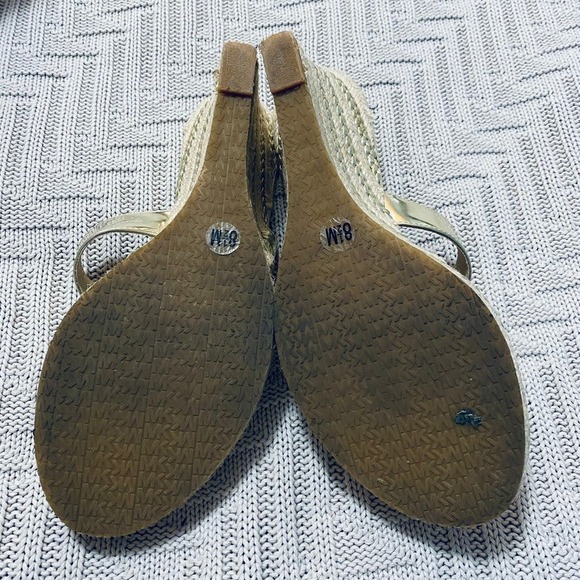 Michael Michael Kors platinum espadrille wedge sandals - Picture 7 of 10